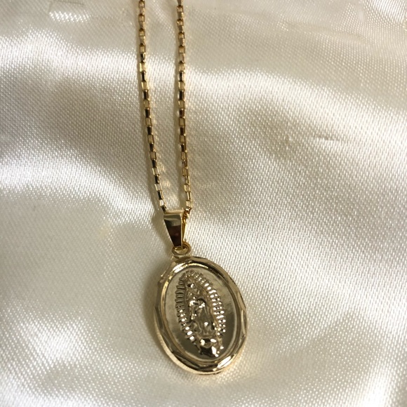 18k Gold Filled Virgin Guadalupe Necklace - Picture 9 of 9